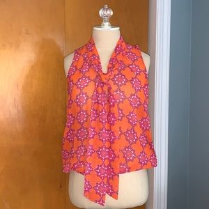 Sheer Tie Tank Top Blouse